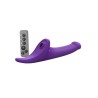 Le strap-on Strap-on-me L violet, vue d'ensemble du gode vibrant multi-fonctions