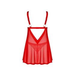 Tailles XS/S à XL/2XL de l'ensemble en dentelle rouge
