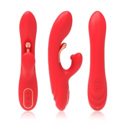 vibromasseur rabbit B - Series Joy Nirvana rouge en silicone médical