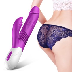 Vibromasseur rabbit B - Series Fox en silicone doux, vue de face