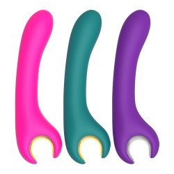 Détail du corps profilé en silicone violet du stimulateur