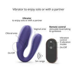 stimulateur clitoridien Love to Love Match Up en silicone indigo