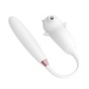 Tête en silicone du stimulateur posée sans pression sur la peau