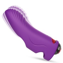 Stimulateur clitoridien B - Series Joy Aurora en silicone violet, vue de face