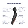 Gros plan sur la large tête en silicone doux du masseur