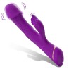 Vibromasseur rabbit B - Series Joy Rubberco en silicone violet, vue de face