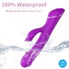 Vibromasseur rabbit violet B - Series Joy, tête incurvée et bras clitoridien