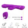 Boutons de commande sur le corps du vibromasseur rabbit violet