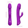 Vibromasseur rabbit violet Rubberco, vue d'ensemble des deux moteurs