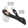 Vibromasseur rabbit B - Series Joy Hare en silicone noir, vue d'ensemble