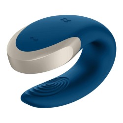 Boîtier et bouton de commande du jouet vibrant bleu Satisfyer