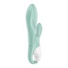 vibromasseur rabbit Satisfyer Air Pump Bunny Connect coloris menthe, vue de face