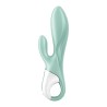 Corps en silicone menthe du vibromasseur avec commandes visibles