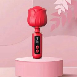 Vue de profil du jouet vibrant en silicone doux, silhouette arrondie