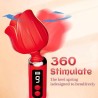 Vibromasseur clitoridien rose posé sur un fond neutre, packaging discret