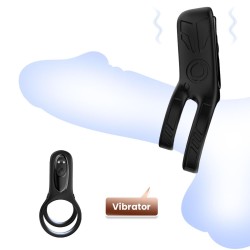 Anneau vibrant B - Series Joy Mechao Black posé sur fond neutre