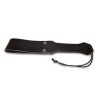 paddle BDSM Prowler RED en cuir noir, vue de face sur fond neutre