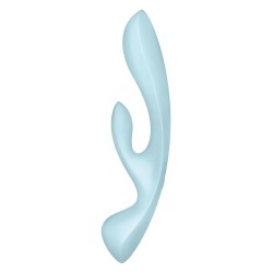 Stimulateur externe positionné contre le clitoris en usage