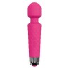 Vue de face du stimulateur clitoridien Dorcel Wanderful magenta, wand en silicone