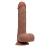 vibromasseur réaliste CalExotics Thrusting Jack Hammer coloris caramel, vue de face