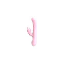 Vue de profil du bras vibrant et de la tige rotative rose