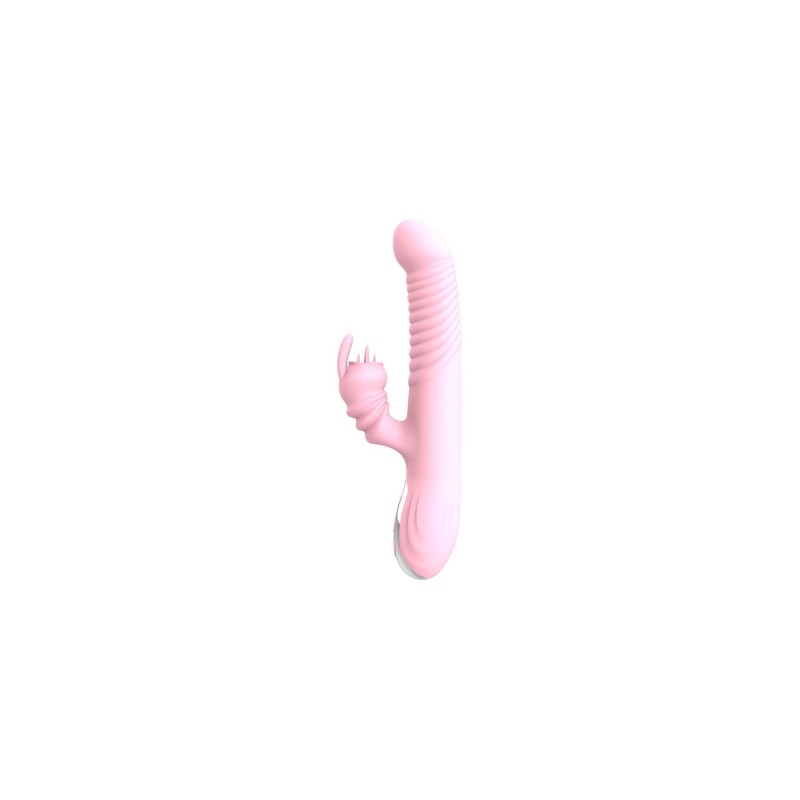 Vue de profil du bras vibrant et de la tige rotative rose
