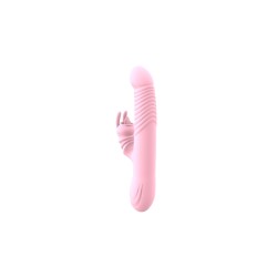 Détail de la texture souple en silicone du stimulateur rose