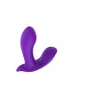 gros plan sur la texture silicone doux du vibromasseur violet