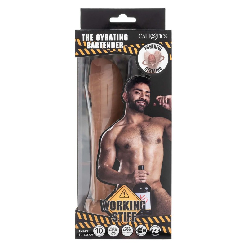 Embout incurvé et non circoncis du vibromasseur en position debout
