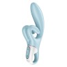 vibromasseur rabbit Satisfyer Touch Me bleu, vue d'ensemble
