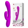 vibromasseur rabbit Pretty Love Harry violet posé sur fond neutre