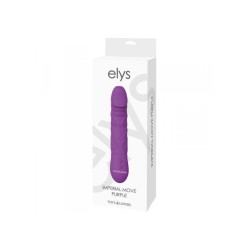 Vibromasseur réaliste Elys Imperial Move violet, vue de face sur fond neutre