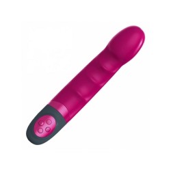 Base ergonomique et tête inclinée du vibromasseur deux moteurs de la marque Dorcel