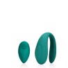 Photo du stimulateur clitoridien Loveline bleu-vert avec sa télécommande