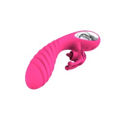 Gros plan sur la texture silicone de la coque rose de Vicky