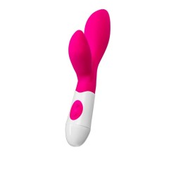vibromasseur rabbit A-Toys Lilu en silicone rose, vue de face