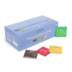Lubrifiant comestible Pasante Saszetek, coffret de 144 sachets 4 saveurs