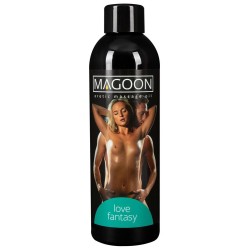 Texture de l'huile de massage Magoon appliquée sur la peau